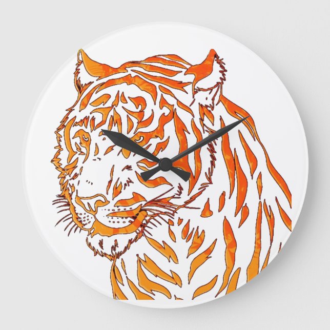 Grande Horloge Ronde Tigre Wall Clock (Recto)