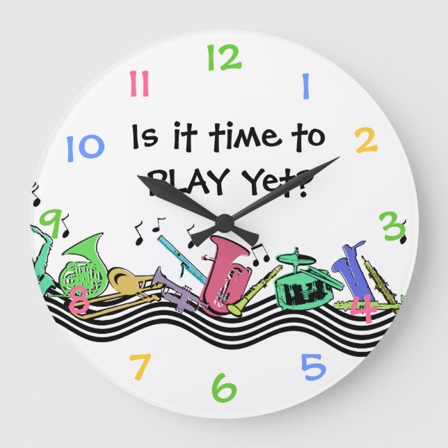 Grande Horloge Ronde Time to play musical instrument (Recto)