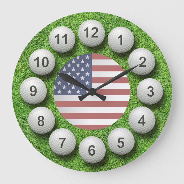 Grande Horloge Ronde Timepiece de US Golf Balls (Recto)