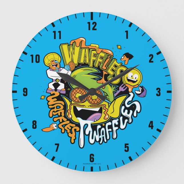 Grande Horloge Ronde Titans Ados, allez ! | Beast Boy Waffles (Recto)