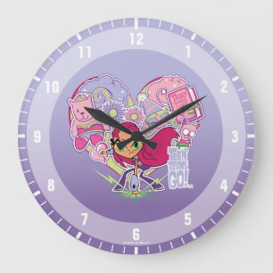 Grande Horloge Ronde Titans Ados, allez ! Graphique de pointes cardia