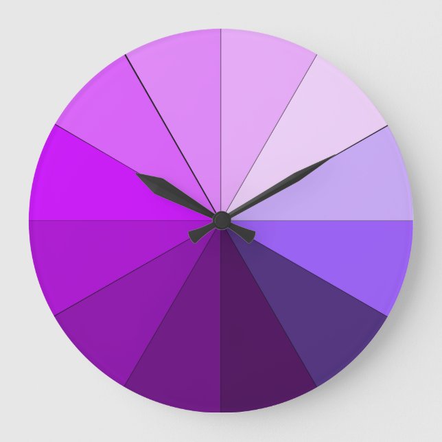 Grande Horloge Ronde tons violets (Recto)