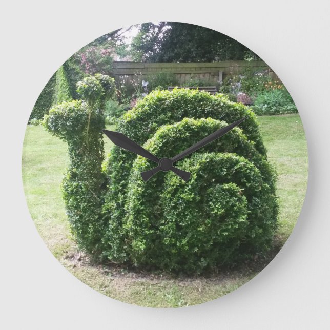 Grande Horloge Ronde Topiary snail cute (Recto)