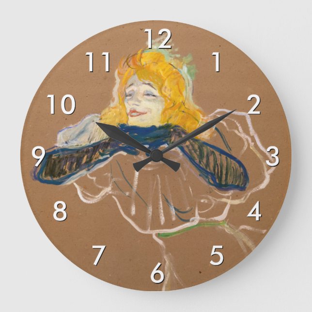 Grande Horloge Ronde Toulouse-Lautrec - Yvette Guilbert Singing (Recto)