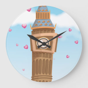 Grande Horloge Ronde Tour de dessin animé de Big Ben Westminster