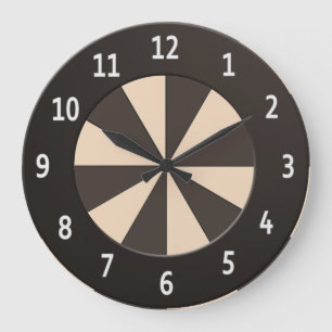 Grande Horloge Ronde Tour Peach Rays any Color Black Digits