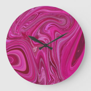Grande Horloge Ronde Tourbillons roses