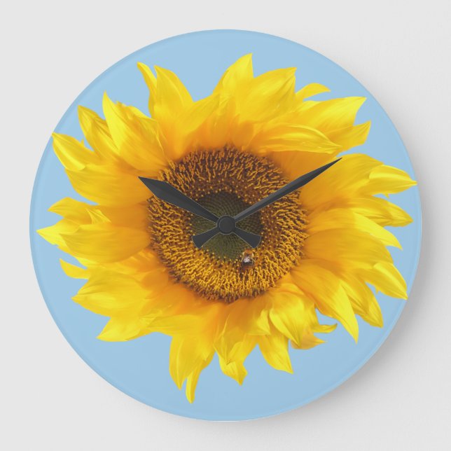 Grande Horloge Ronde tournesol jaune (Recto)