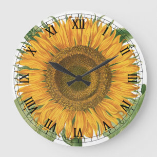 Grande Horloge Ronde Tournesol Vintage par Basilius Besler