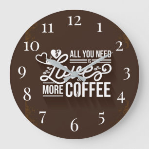 Grande Horloge Ronde Tout ce dont vous avez besoin, c'est l'amour 