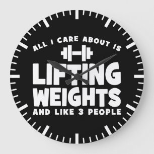 Grande Horloge Ronde Tout Ce Qui M'Intéresse, C'Est Les Poids De Levage