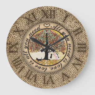 Grande Horloge Ronde Tout que vous avez besoin est amour
