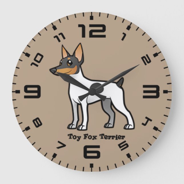 Grande Horloge Ronde Toy Fox Terrier (Recto)