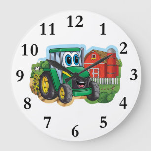 Grande Horloge Ronde Tracteur de dessin