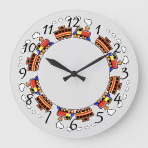Grande Horloge Ronde Train Animé