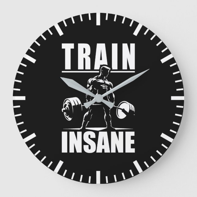Grande Horloge Ronde Train fou - Gymnase Motivationnelle, Fitness d'ent (Recto)