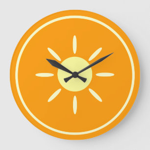 Grande Horloge Ronde Tranche d'orange