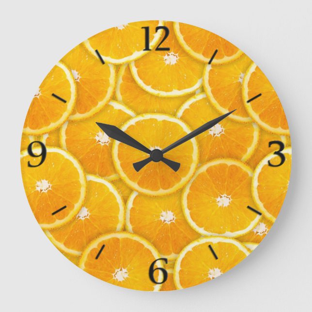 Grande Horloge Ronde Tranches orange (Recto)
