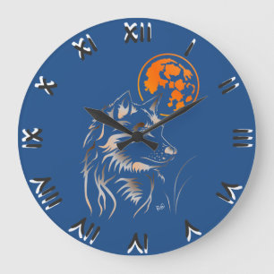 Grande Horloge Ronde träumender Wolf