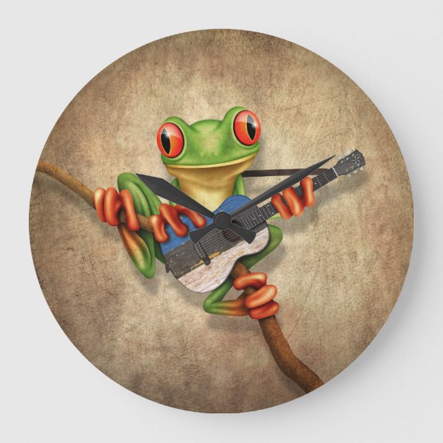 Grande Horloge Ronde Tree Frog Playing (Recto)