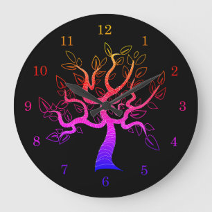 Grande Horloge Ronde Tree of Life Art -