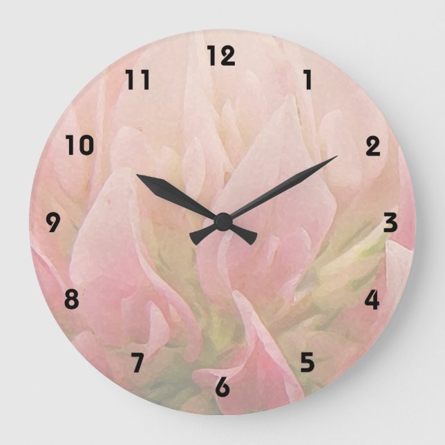 Grande Horloge Ronde Trèfle rose (Recto)