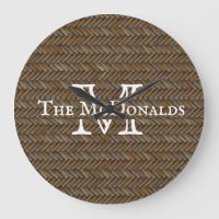 Tressé Rotin Bohème Monogramme Panier Tissé