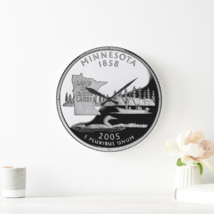 Grande Horloge Ronde Trimestre de l'État de Faux Minnesota Côté inverse
