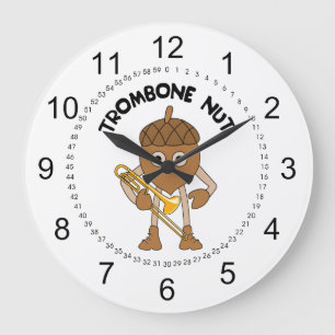 Grande Horloge Ronde Trombone Nut Text