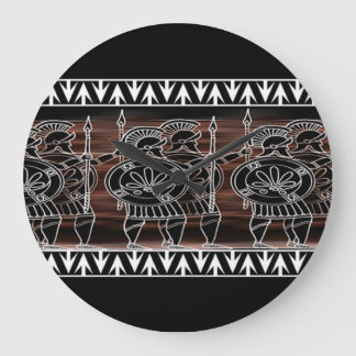 Grande Horloge Ronde Troupe de la figure noire grecque