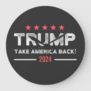 Grande Horloge Ronde Trump 2024 : Reprendre l'Amérique