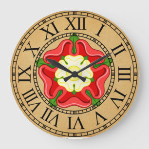 Grande Horloge Ronde Tudor rose clock