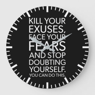 Grande Horloge Ronde Tuer vos discours - Motivationnel
