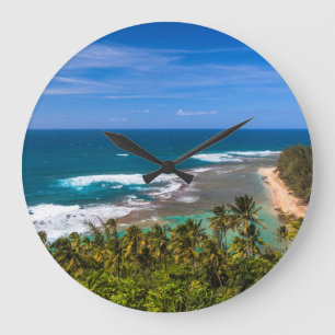 Grande Horloge Ronde Tunnels Beach vue depuis le Kalalau Trail