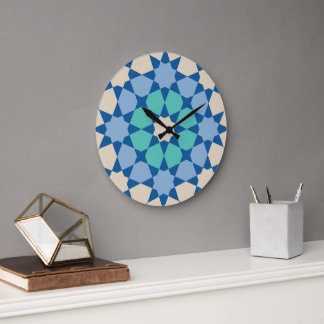 Grande Horloge Ronde Turquoise Tranquility pattern
