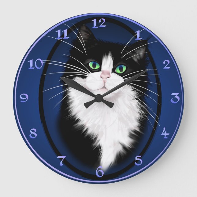 Grande Horloge Ronde TUX-Tuxedo chats rock (Recto)