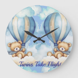 Grande Horloge Ronde Twins Take Flight Nursery