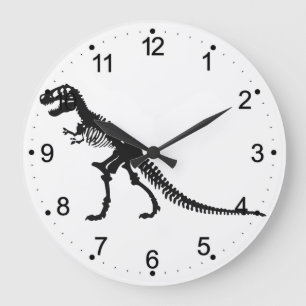 Grande Horloge Ronde Tyrannosaurus Skeleton - Choisir la couleur arriè