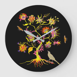 Grande Horloge Ronde Un arbre magique de vie