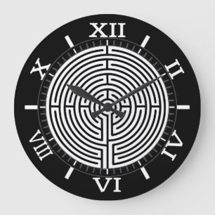 Grande Horloge Ronde Un labyrinthe à cadran noir