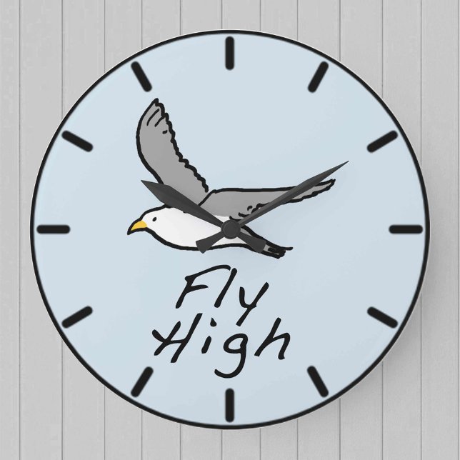 Grande Horloge Ronde Un Oiseau Volant. Illustration d'oiseaux sur un (Créateur téléchargé)