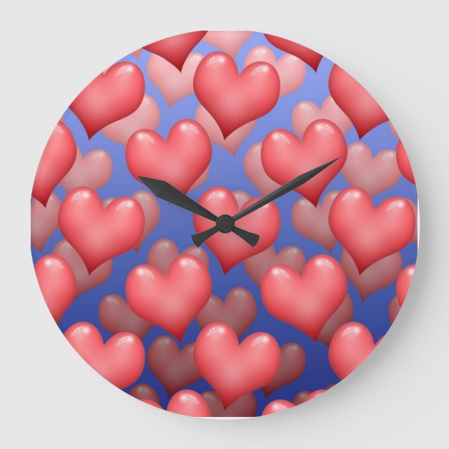 Grande Horloge Ronde Un tas de coeurs (Recto)