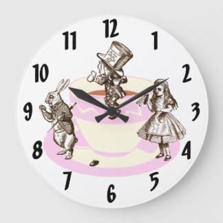 Grande Horloge Ronde Un Tea Party original cadenas