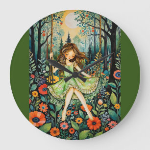 Grande Horloge Ronde Une Couture Dans La Nature Éloigne Les Blues