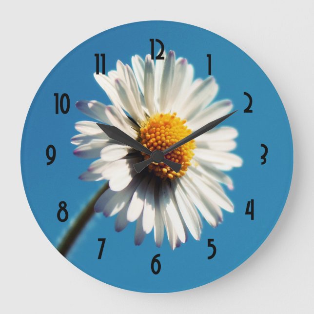 Grande Horloge Ronde Une pâtisserie blanche sous un ciel bleu (Recto)