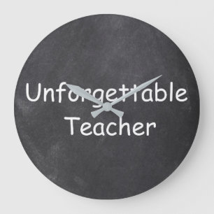 Grande Horloge Ronde Unforgettable Teacher Chalkboard Design Gift Idea