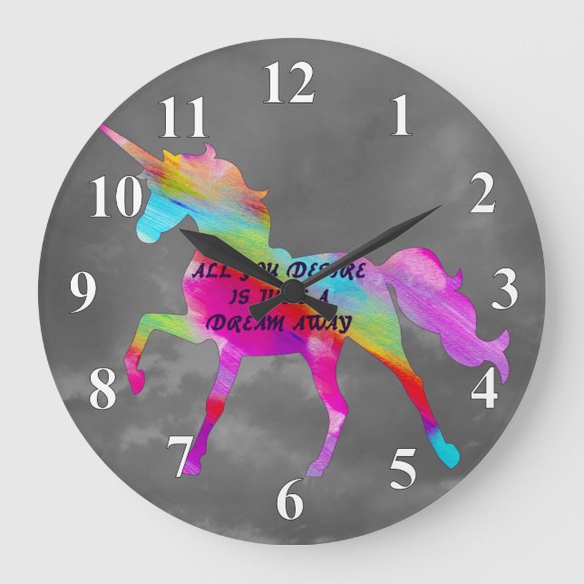 Grande Horloge Ronde Unicorne de Dream (Recto)
