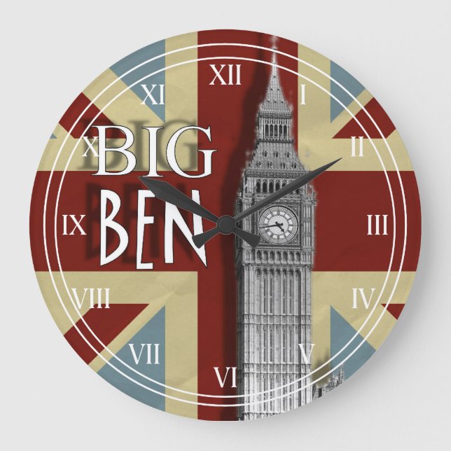 Grande Horloge Ronde Union Jack London Big Ben (Recto)