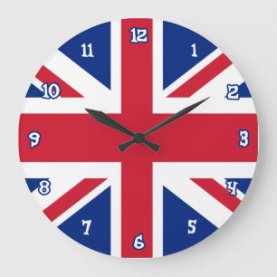 Grande Horloge Ronde Union Jack Wall Clock