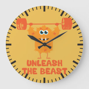 Grande Horloge Ronde Unleash the Beast Gym Motivation